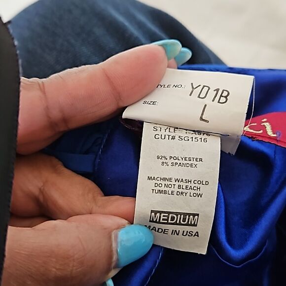 Bicici Women's Spaghetti Straps Rushed Top With Embellishment Belt Maxi DressL/M - Picture 8 of 16